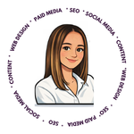paula herraiz en icono rodeada de especialidades de marketing digital