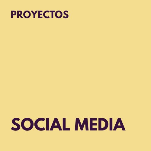 texto de social media en morado oscuro sobre fondo amarillo