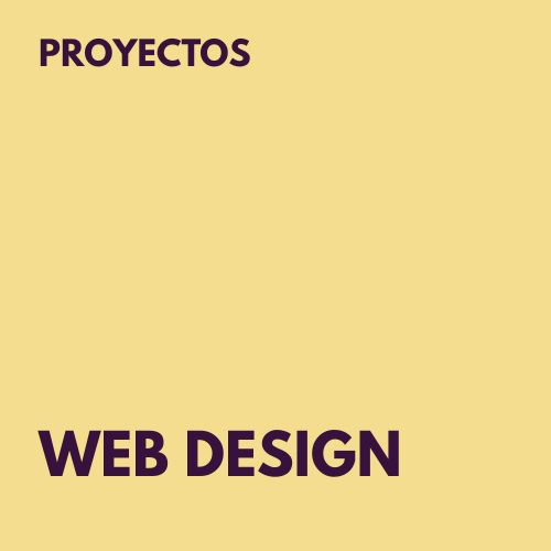 texto de web design en morado oscuro sobre fondo amarillo
